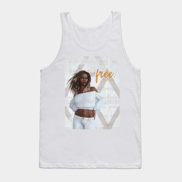 Carefree She (Rectangular Design) Tank Top by monarchvisual